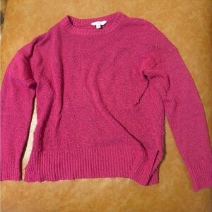 time and tru Women’s Sweater Pink Fuzzy Size S (4-6) W20 Knit NWOT Comfy